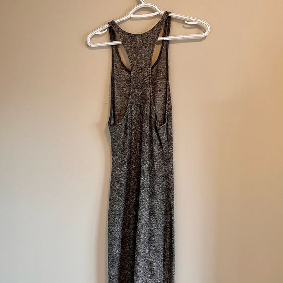 Grey Ribbed Midi Dress - Picture 6 of 8